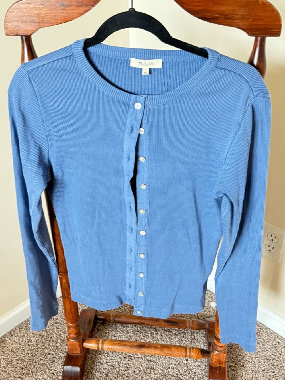 Madewell Garment Dyed Ribbed Cardigan Tee - Picture 4 of 6